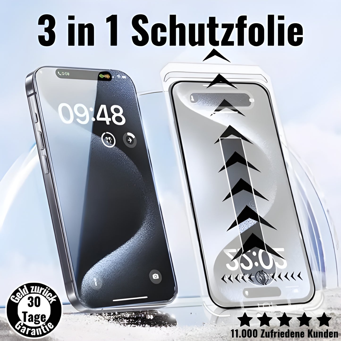 3 in 1 Schutzfolie iPhone